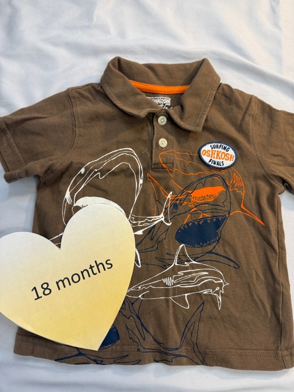 OshKosh B'gosh Brown Shark Adventure Polo